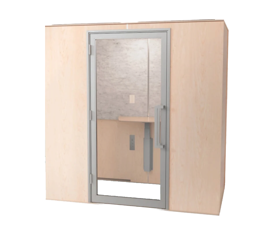 Zenbooth Duo — Maple exterior, product view on white