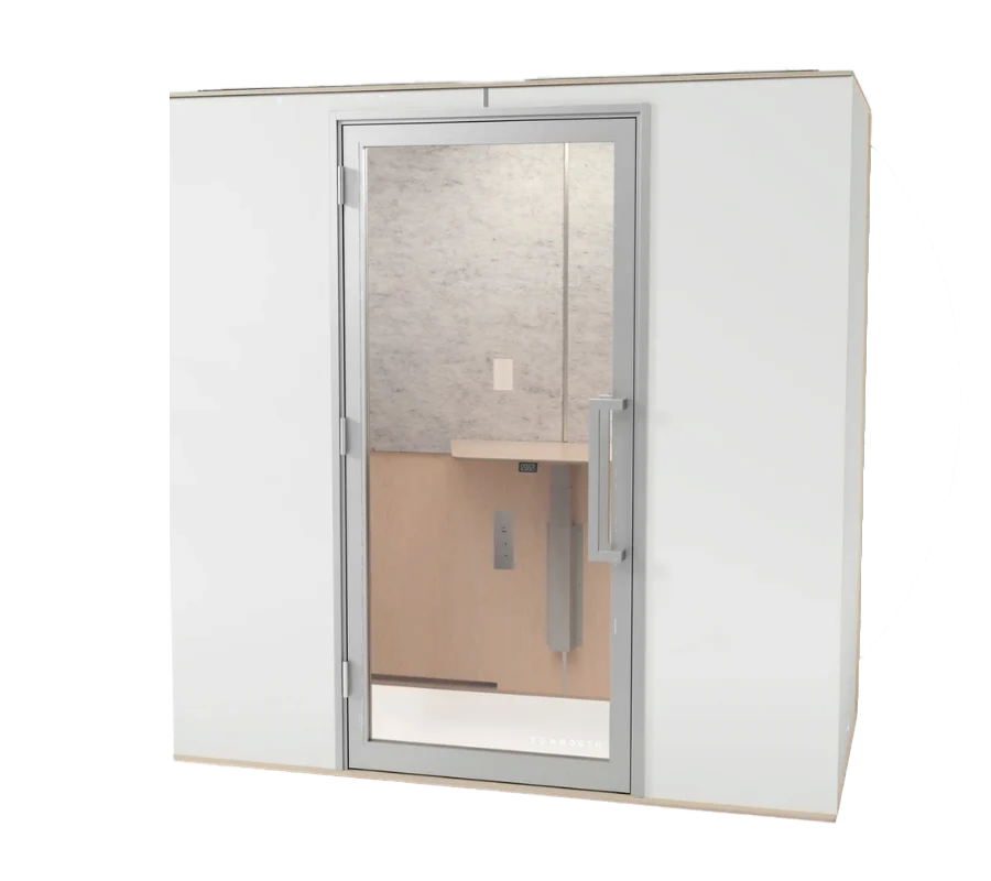 Zenbooth Duo — White exterior, product view on white