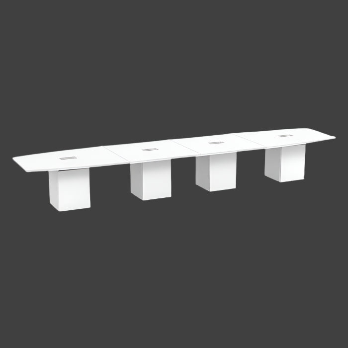 Boat-Shaped Cube Base Conference Table
