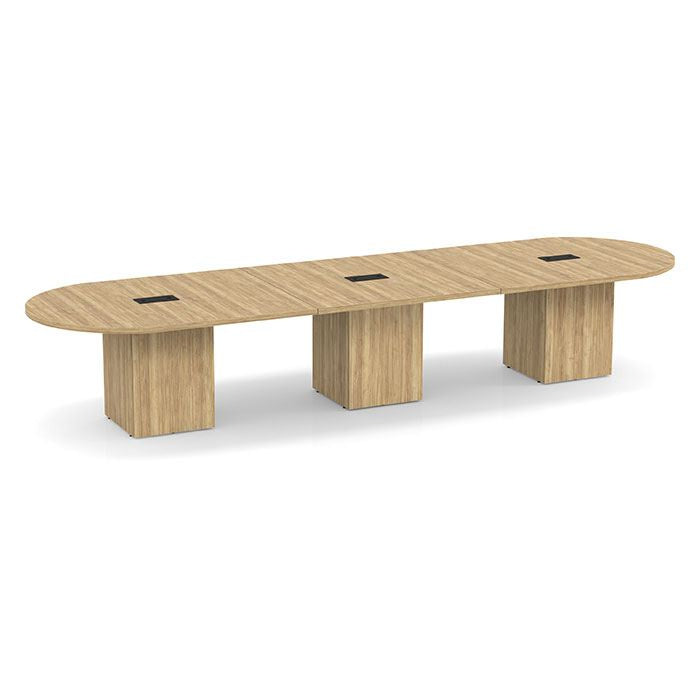 Racetrack Cube Base Conference Table