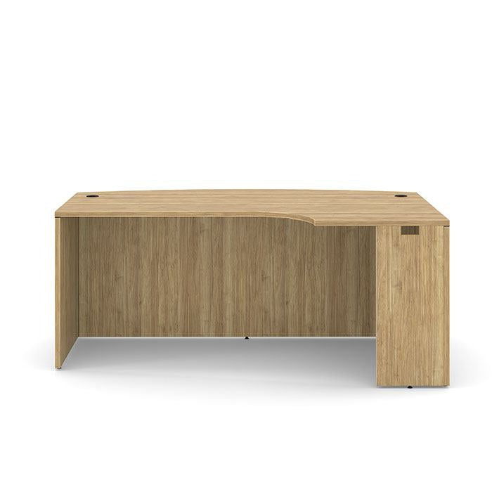 Classic Series Laminate Bowfront Desk Shell with Corner Extension