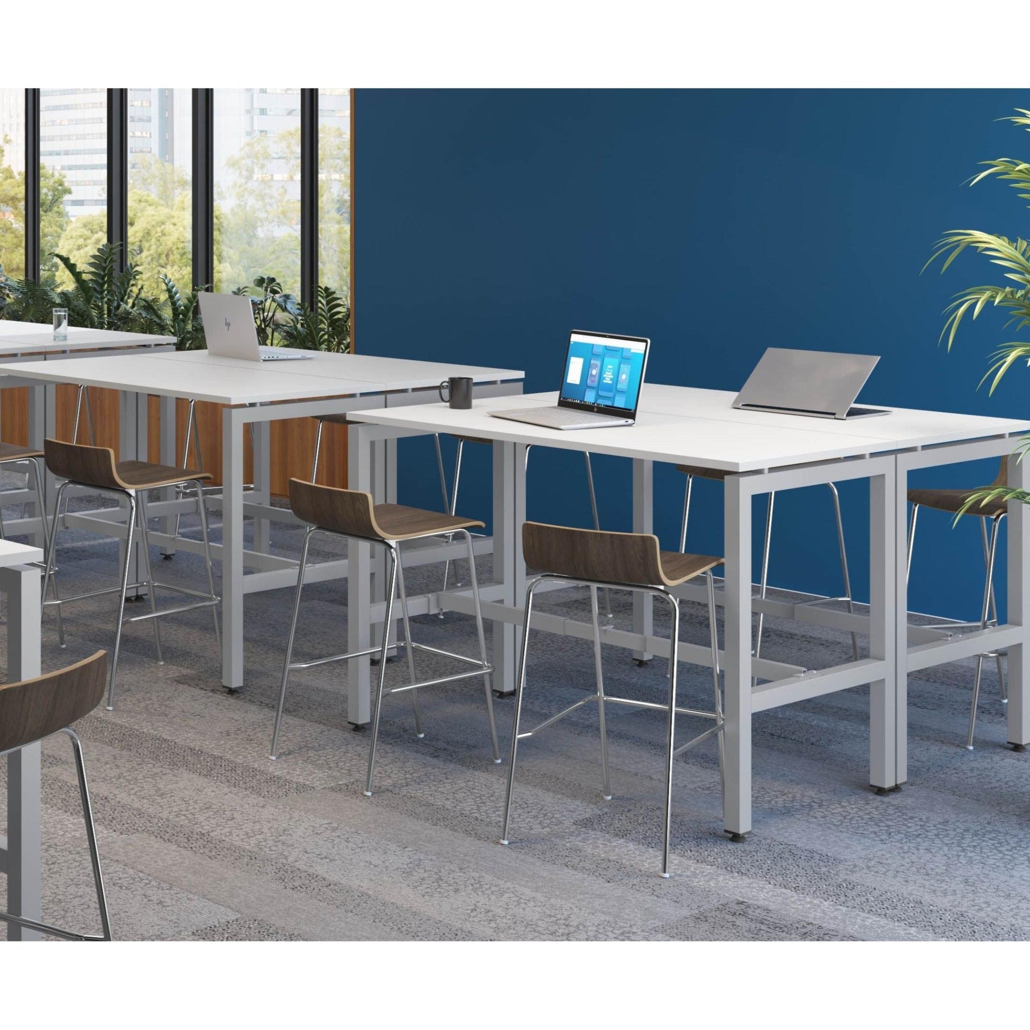 Elements Series High Top Collaboration Table White