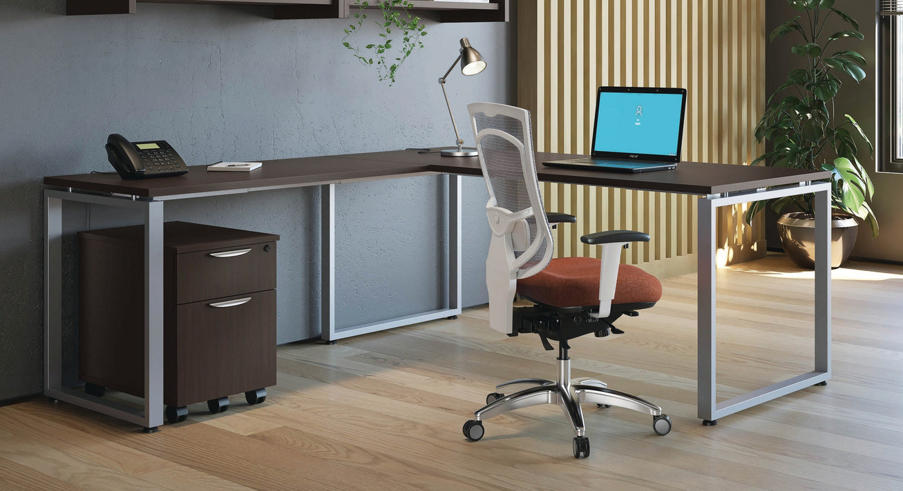 Elements Series Loop Leg L-Shape Desk