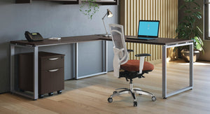 Elements Series Loop Leg L-Shape Desk
