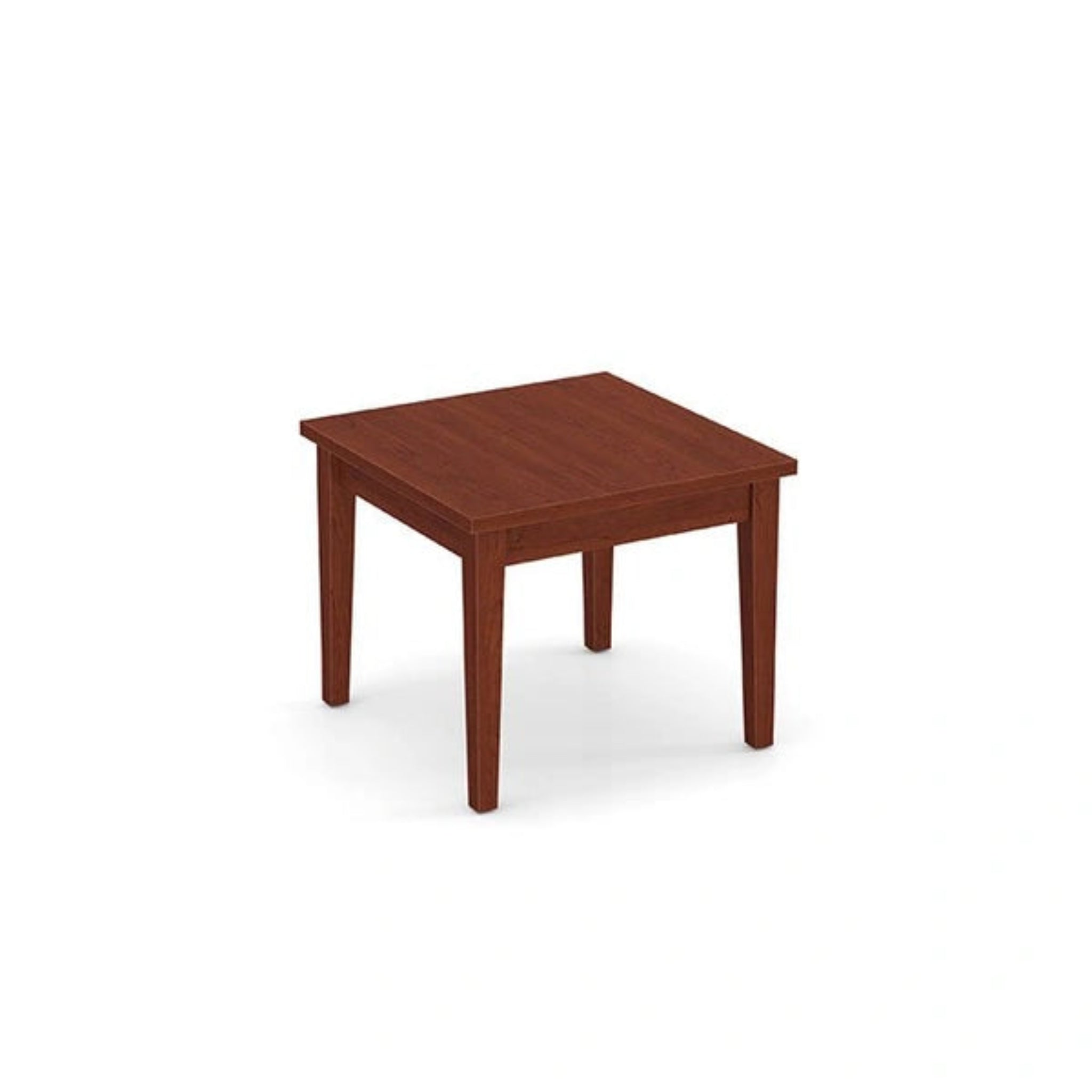 End Table with Solid Wood Base Cherry