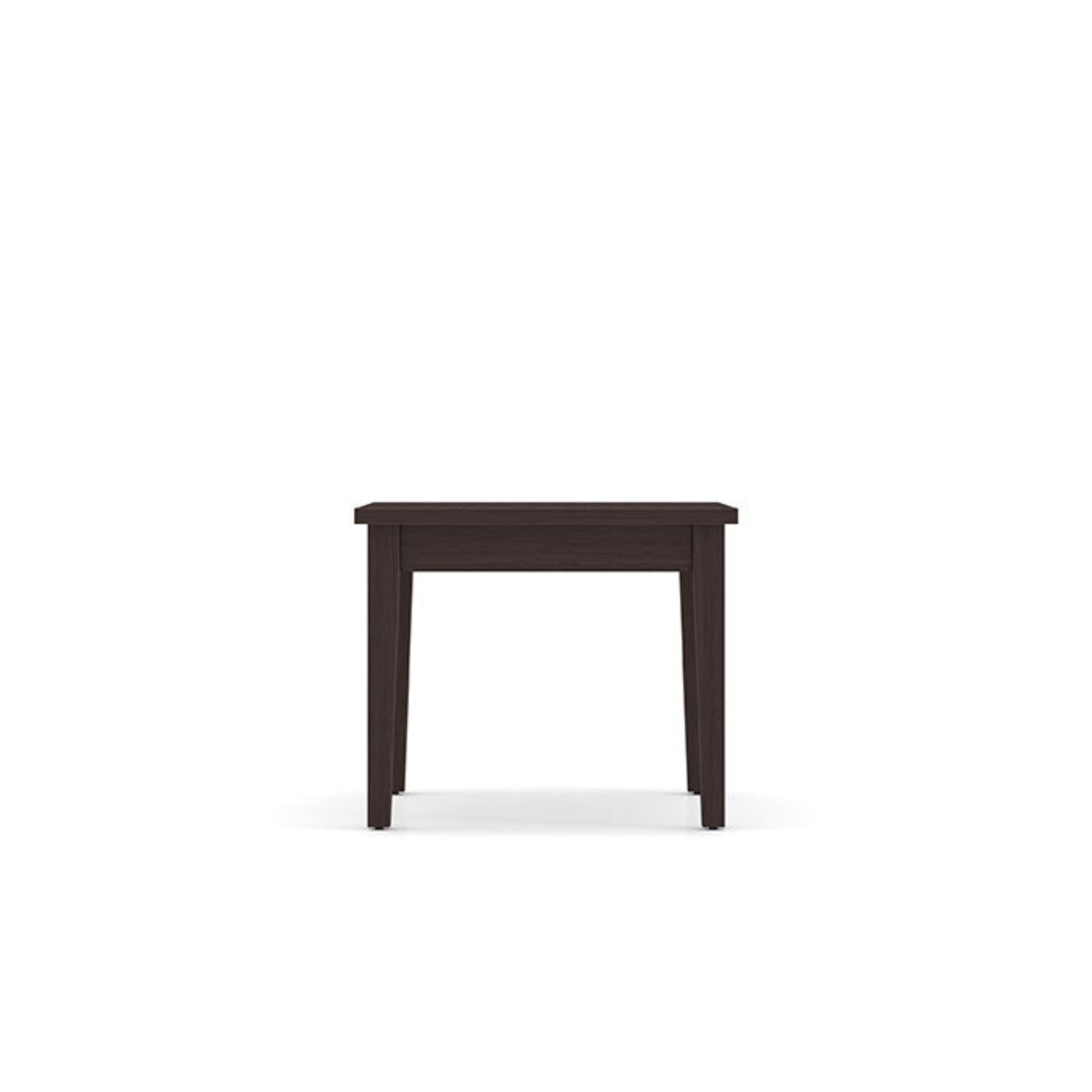 End Table with Solid Wood Base Espresso