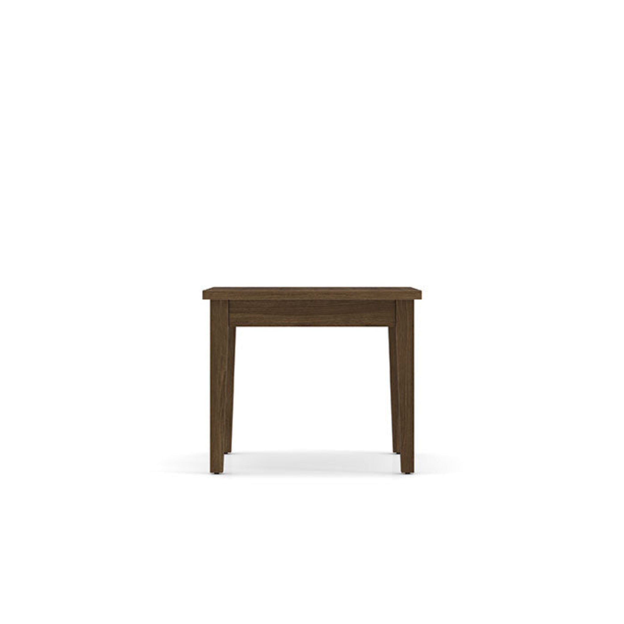 End Table with Solid Wood Base Modern Walnut