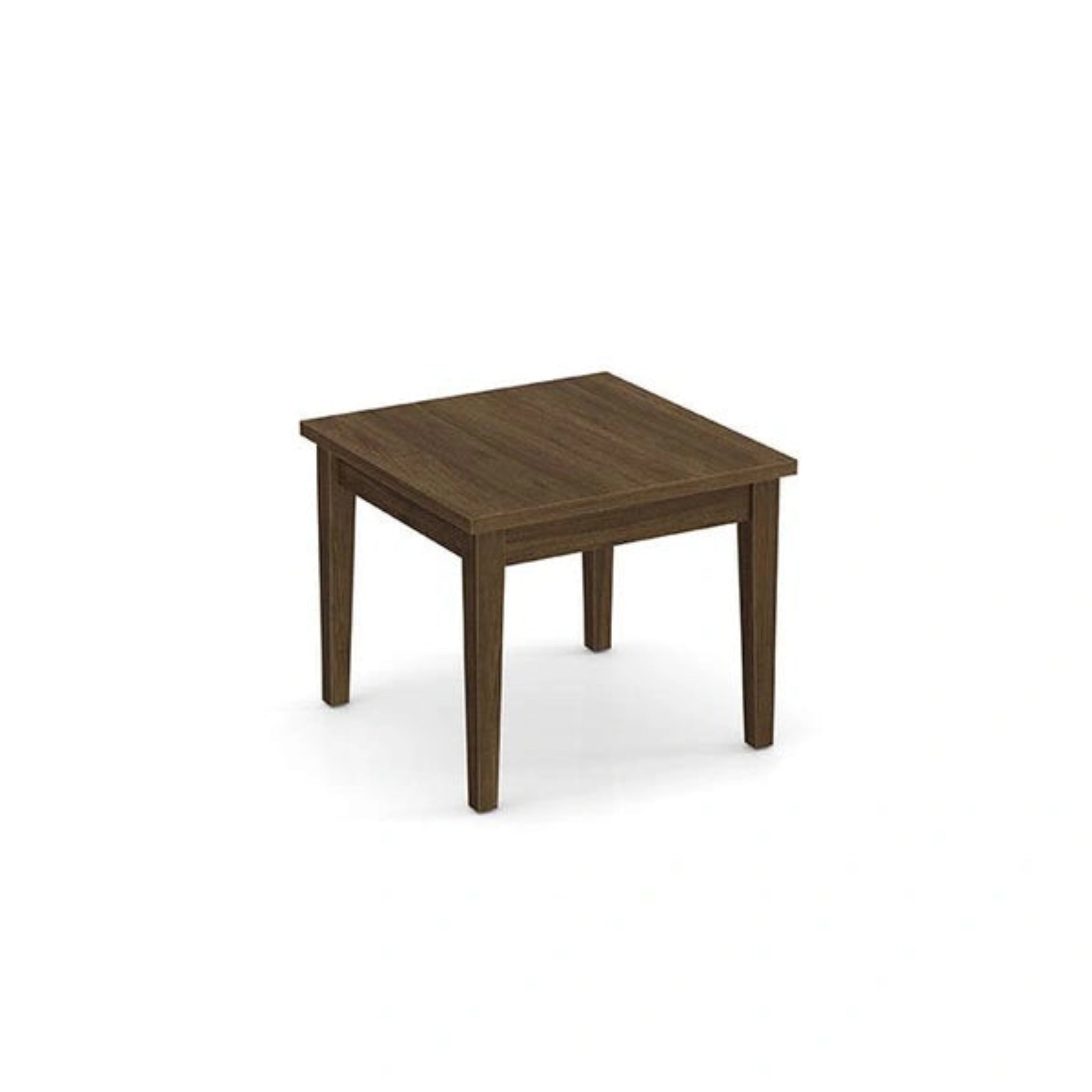 End Table with Solid Wood Base Modern Walnut