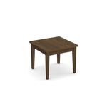 End Table with Solid Wood Base Modern Walnut