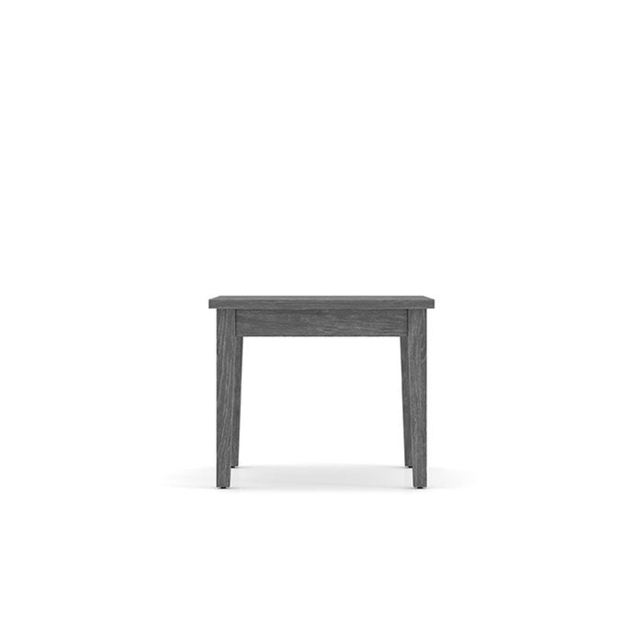 End Table with Solid Wood Base Newport Gray