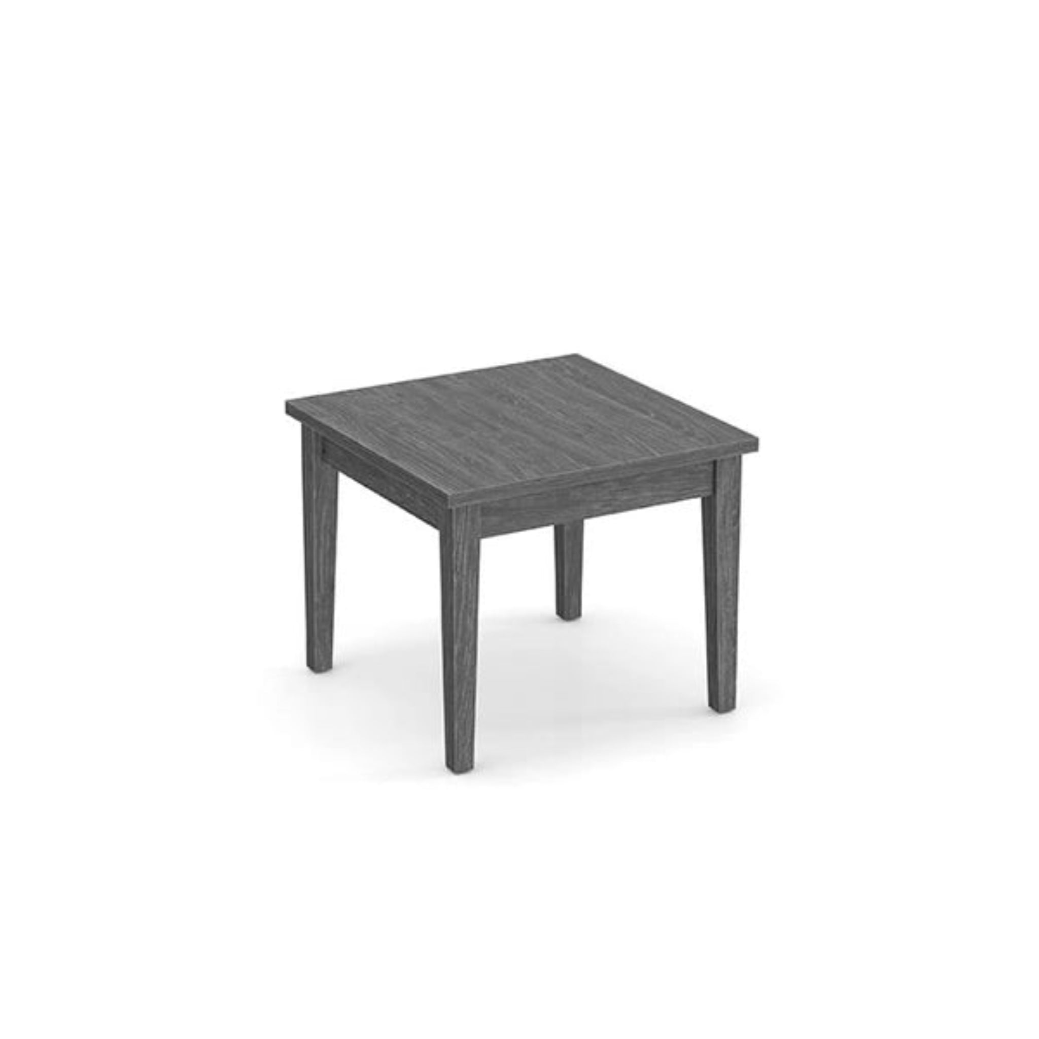End Table with Solid Wood Base Newport Gray