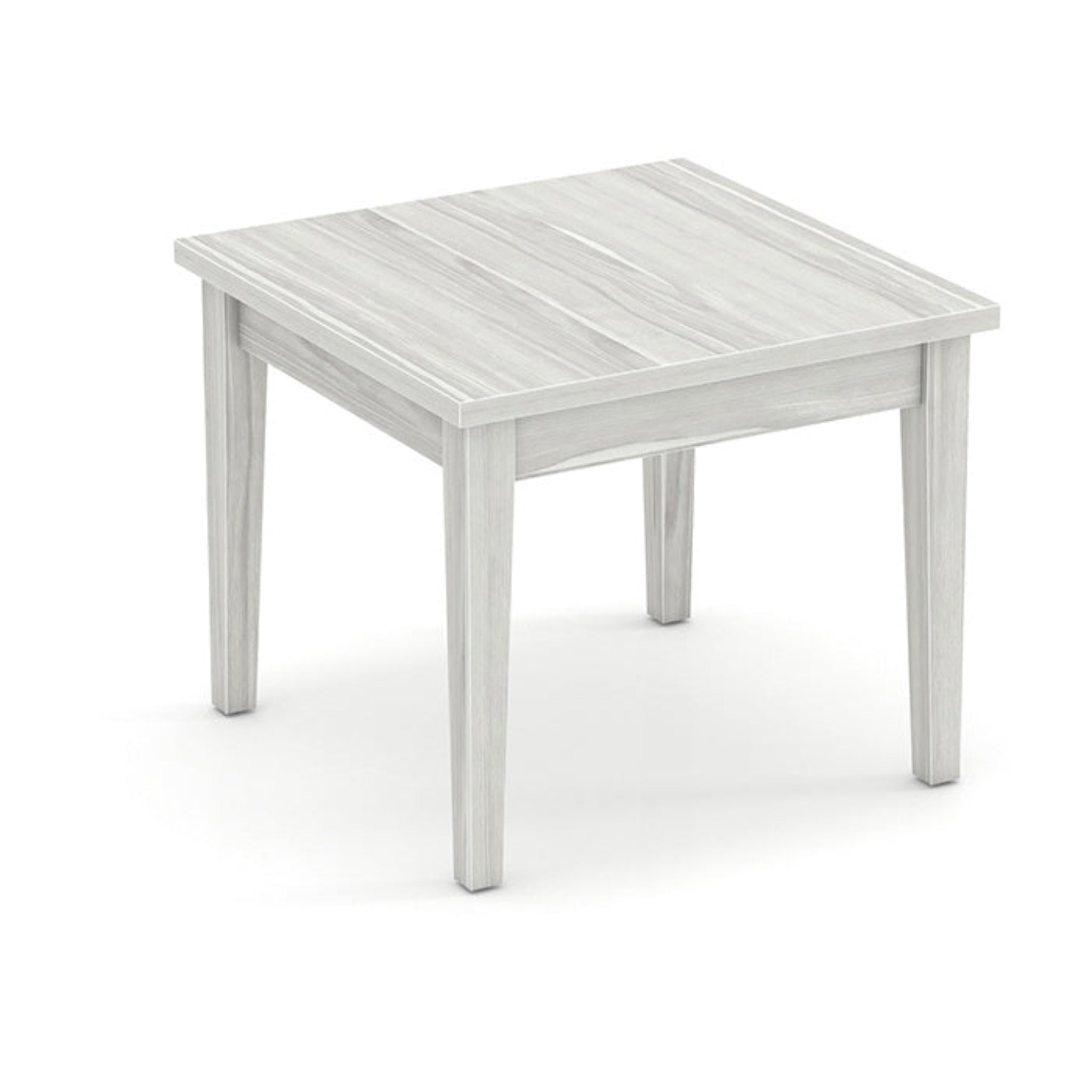 End Table with Solid Wood Base Silver Birch