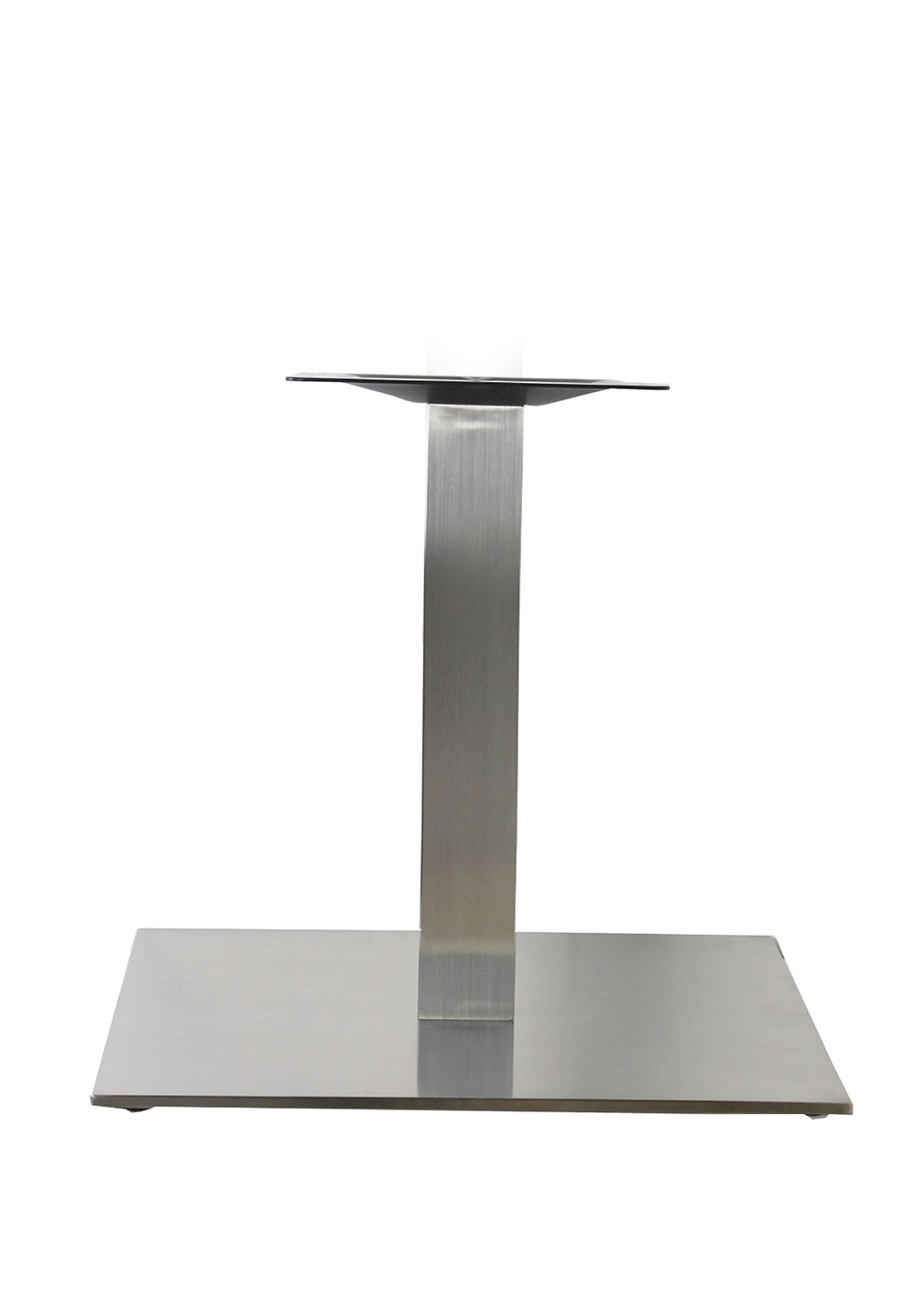 Square Brushed Metal Table Base