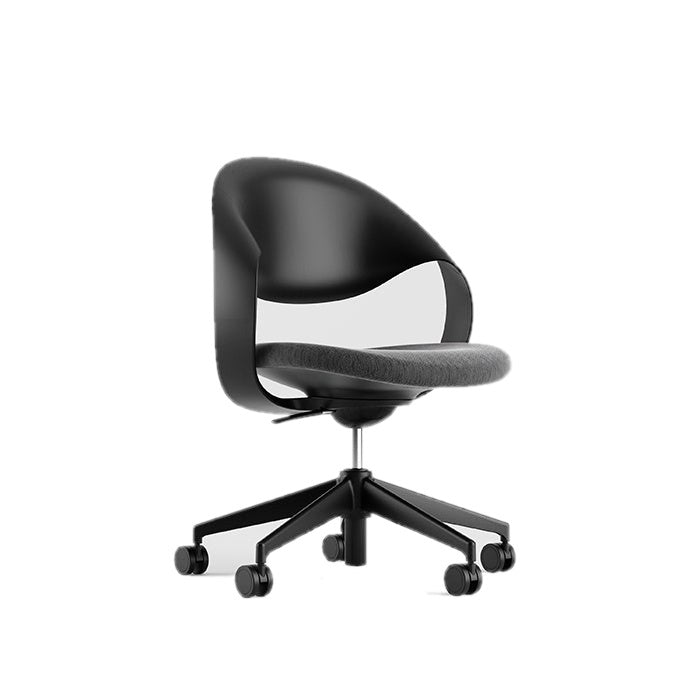 Konfurb Loop Mid-Back Office Chair, black with gray seat