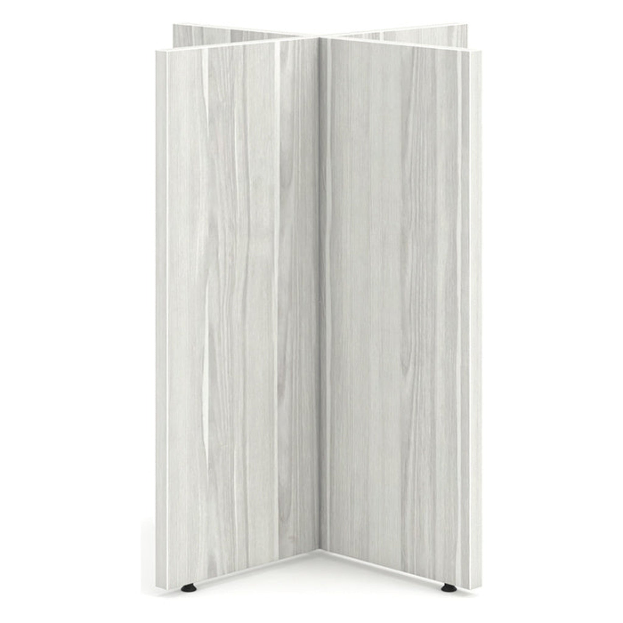 Laminate Cross Base Table Silver Birch