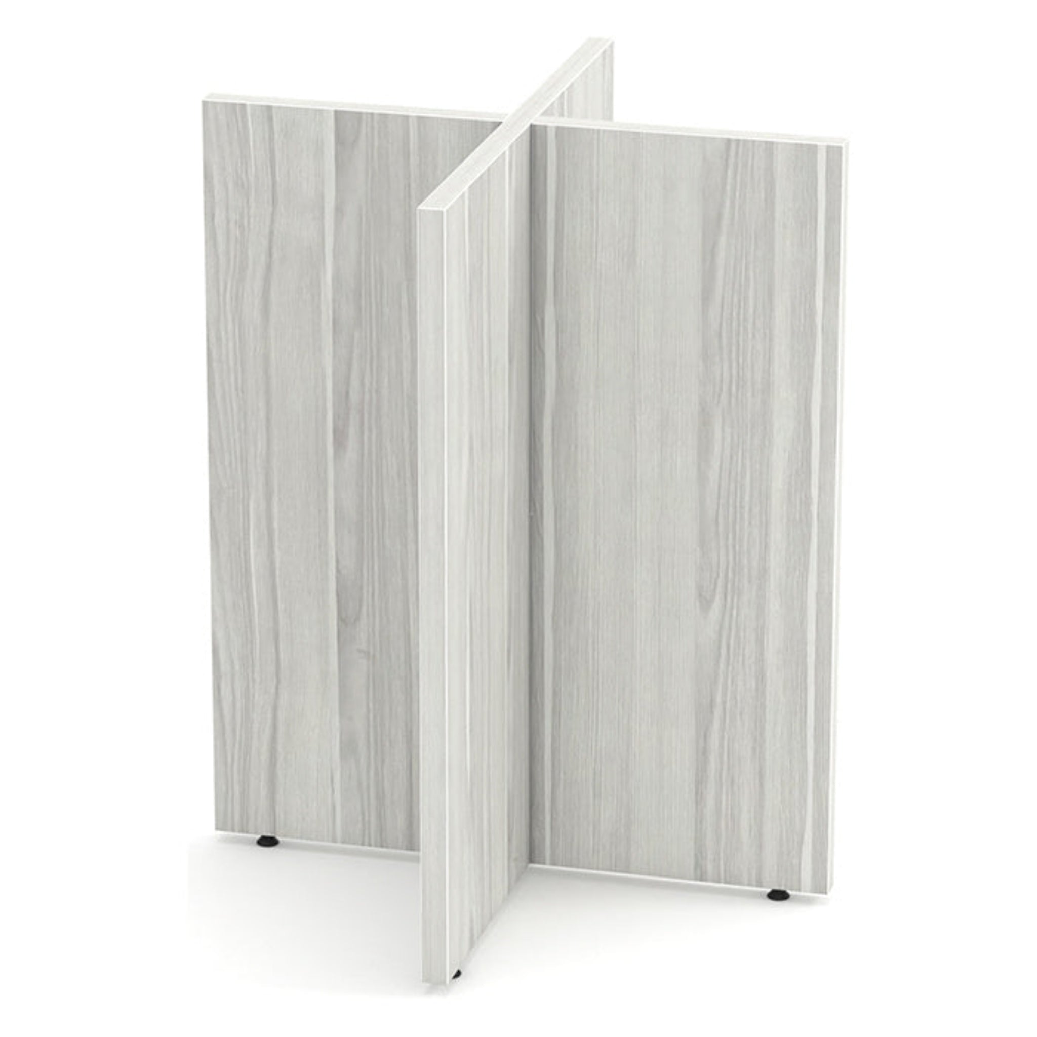 Laminate Cross Base Table Silver Birch