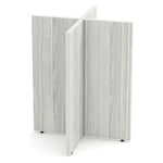 Laminate Cross Base Table Silver Birch