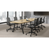 Madison Series Boat-Shaped Conference Table - Metal Legs Aspen Black