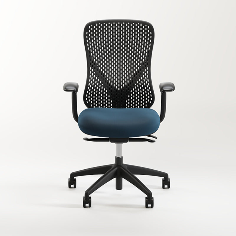 Konfurb Nuvé Executive Chair, black frame, blue seat