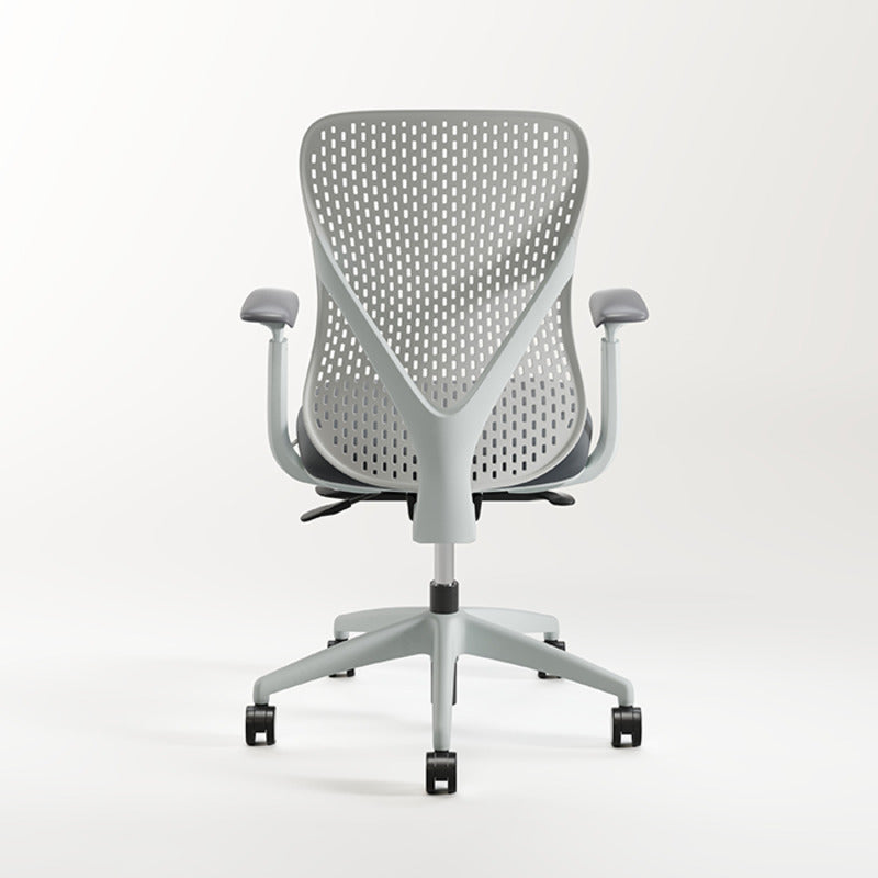 Konfurb Nuvé Executive Chair, white frame, charcoal seat