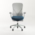 Konfurb Nuvé Executive Chair, white frame, blue seat