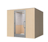 Zenbooth Quad ADA-compliant meeting room — Maple exterior, product view on white