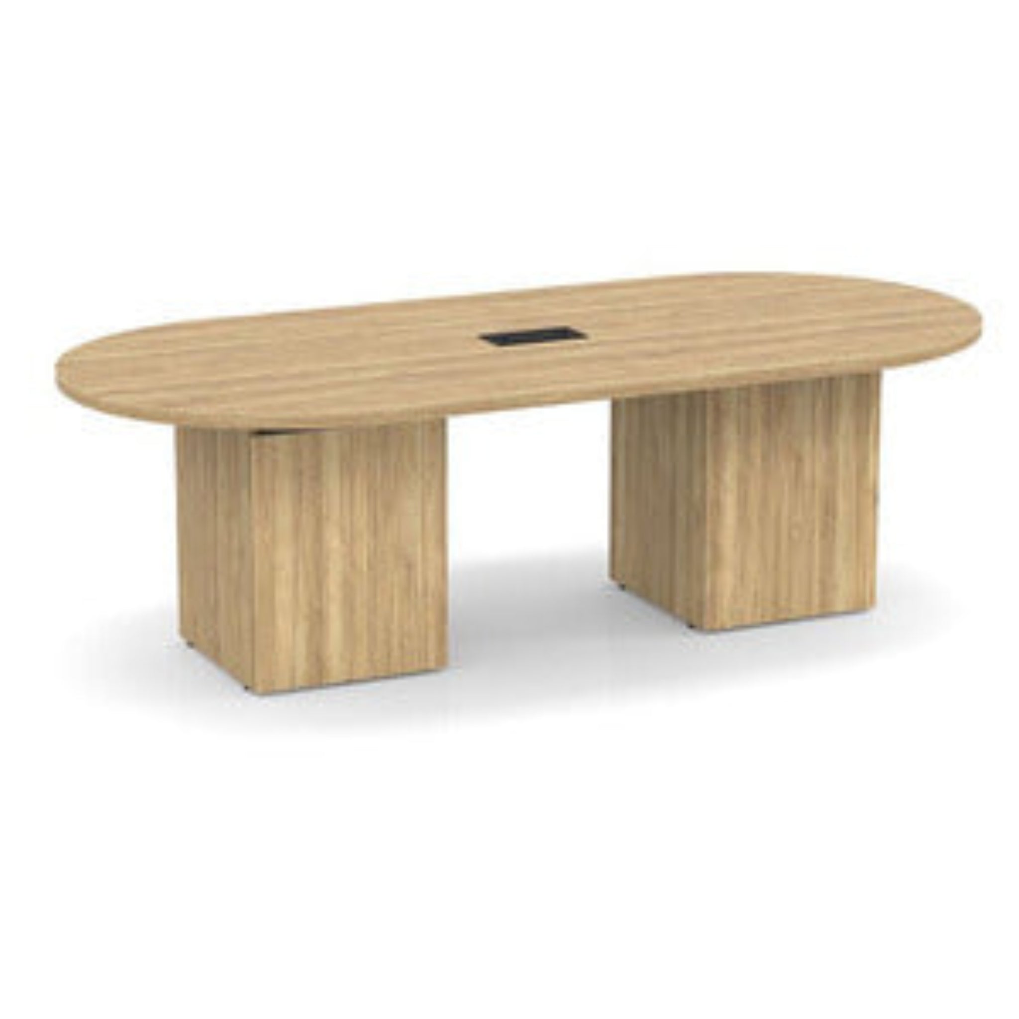 Racetrack Cube Base Conference Table Aspen