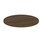 Round Coffee Table with Silver VA Metal Leg Base Modern Walnut