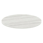 Round Coffee Table with Silver VA Metal Leg Base Silver Birch