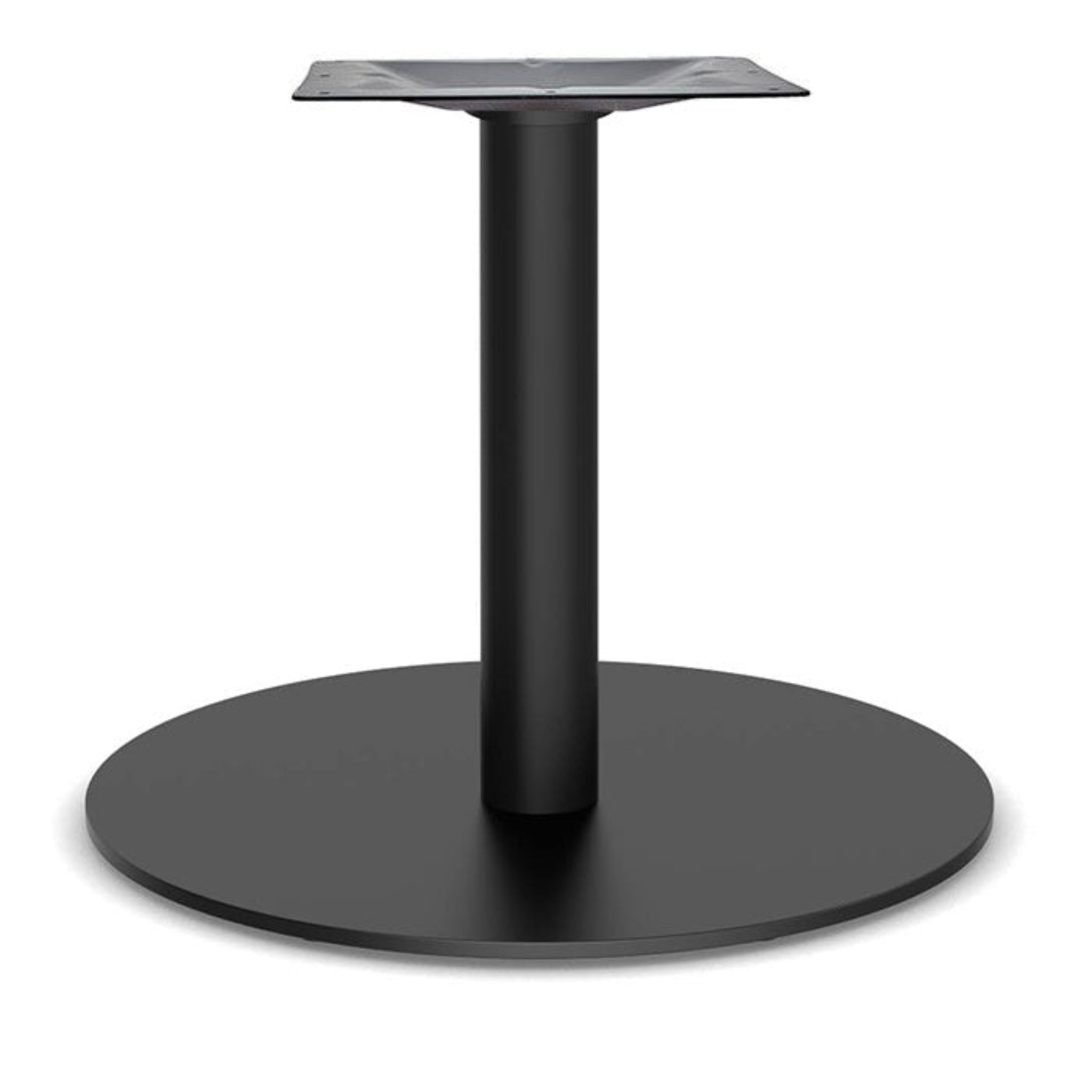 Round Laminate Table with Black Round Base 19"