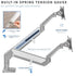 Clamp-On Pneumatic Dual Monitor Arm