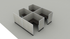 Systems In-Stock 6x6 four station square cubicle cluster, 67 inch full privacy panel height, a Herman Miller AO2 alternative
