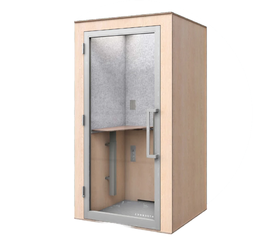 Zenbooth Solo — Maple exterior, product view on white