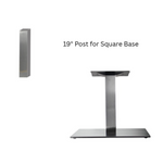 Square Brushed Metal Table Base 19"
