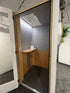Zenbooth booth door (frosted glass upgrade shown)