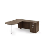 72x72 Bullet-Top L Desk