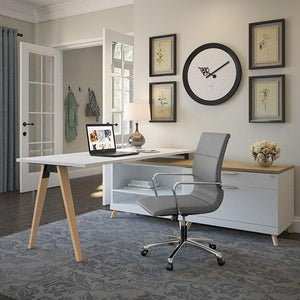Elements Series VA Leg Desk with Low Storage Return