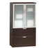 Storage file cabinet with glass doors