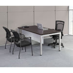 Modern U Leg Desk with Modesty Panel