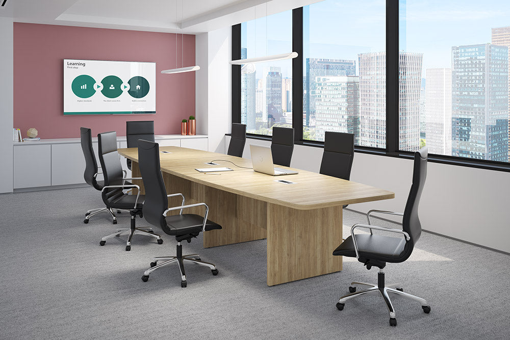Boat Shaped Laminate Conference Table