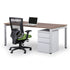 Bridges Desk with Metal Mobile File Cabinet