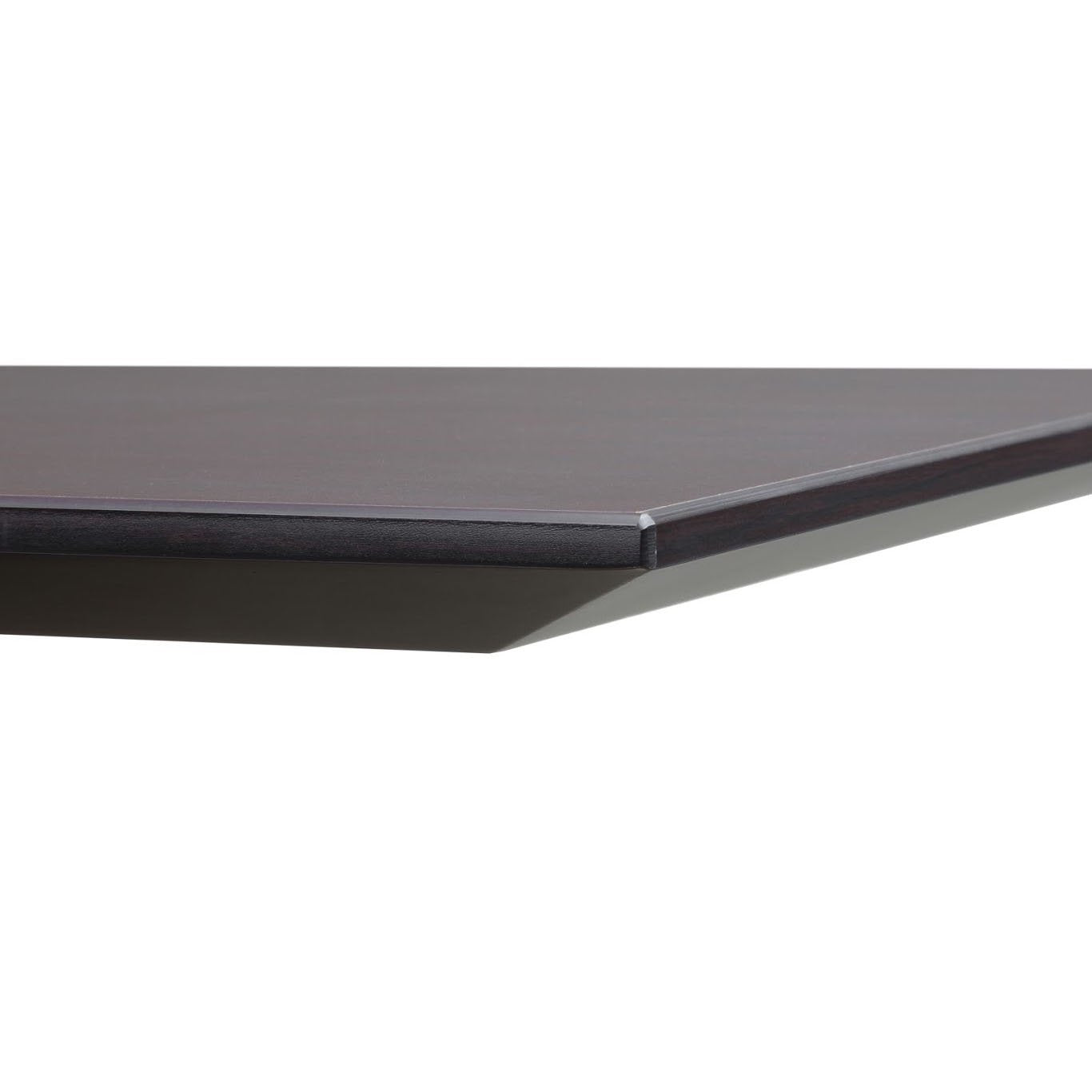 Espresso beveled conference table top
