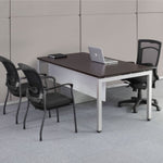 Modern U Leg Desk with Modesty Panel