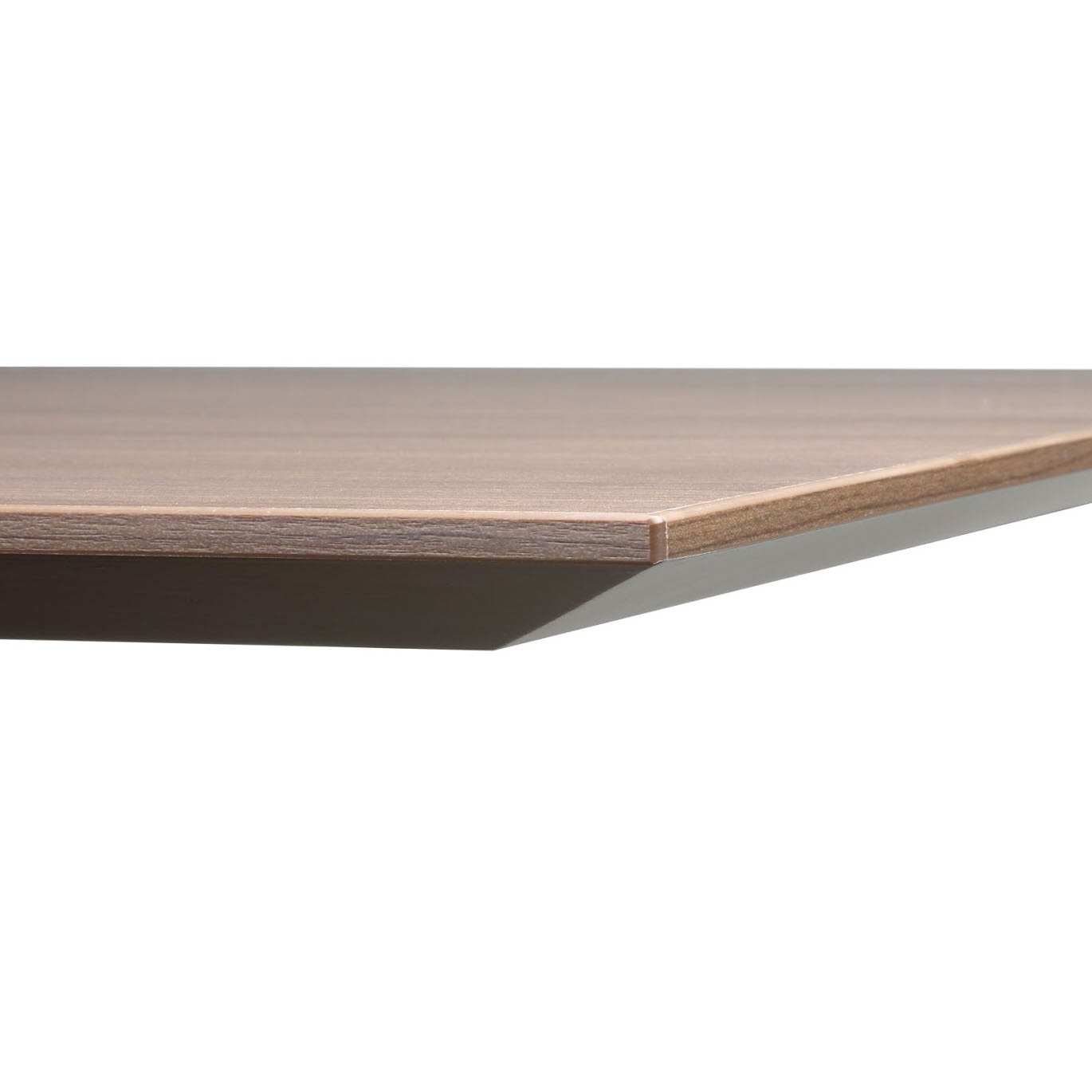 Modern walnut beveled conference table top