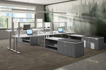 Height Adjustable Table with Acrylic Panel and File