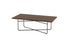 Rectangular Coffee Table with Black Steel Rod Base