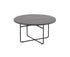 Round Coffee Table with Black Steel Rod Base
